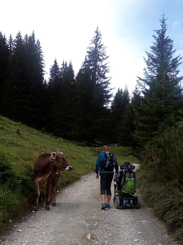 Stoupání nad Lanersbachem